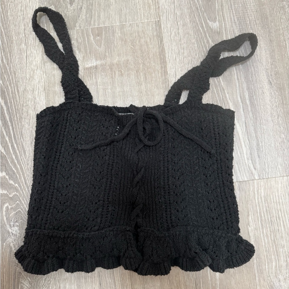 Urban Outfitters Carmella Lace-Up Sweater Tank Top